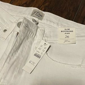 J. Crew | Jeans | Jcrew Slim Boyfriend Denim White Jeans | Poshmark